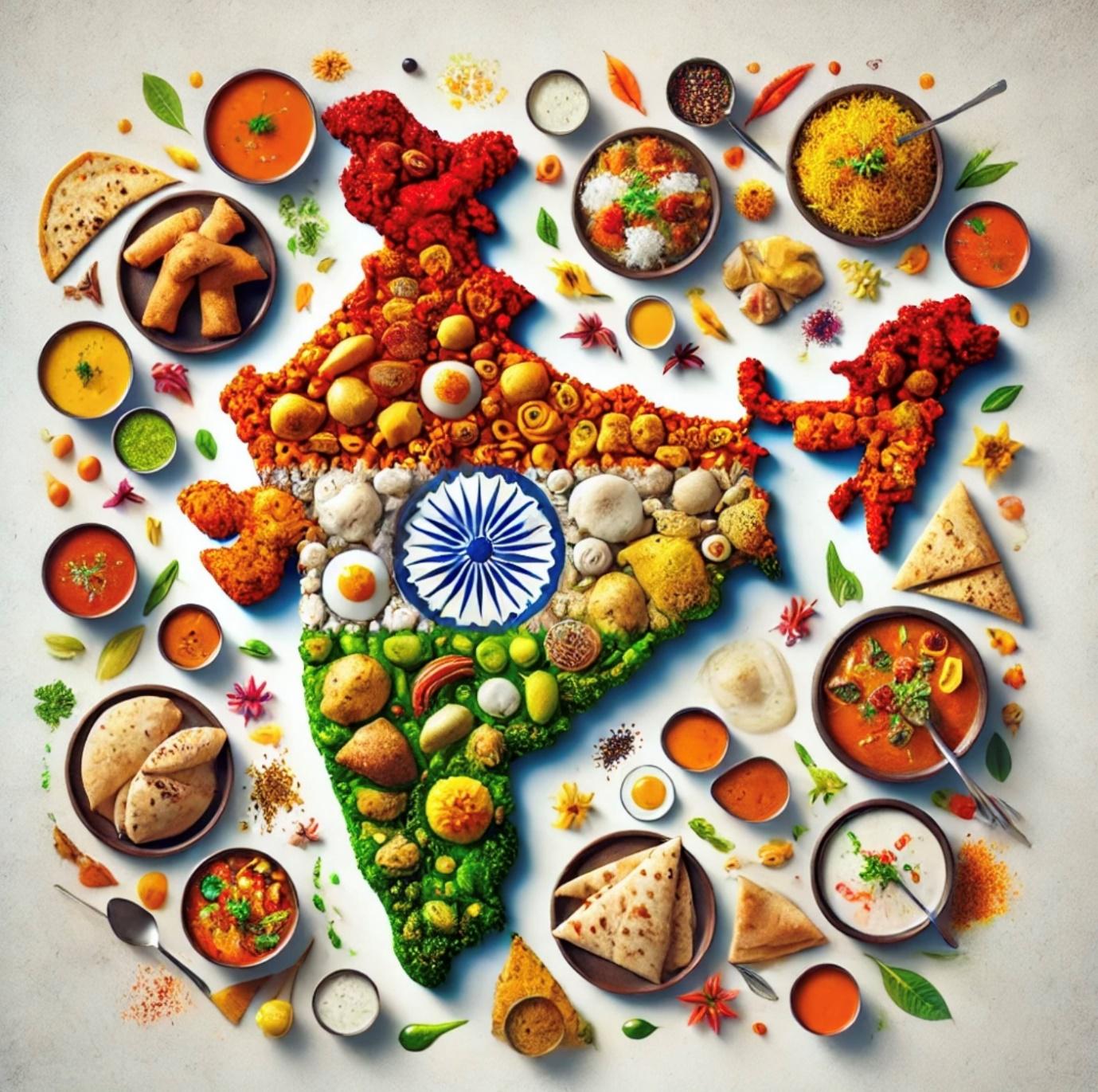 Burger, fries, and other food